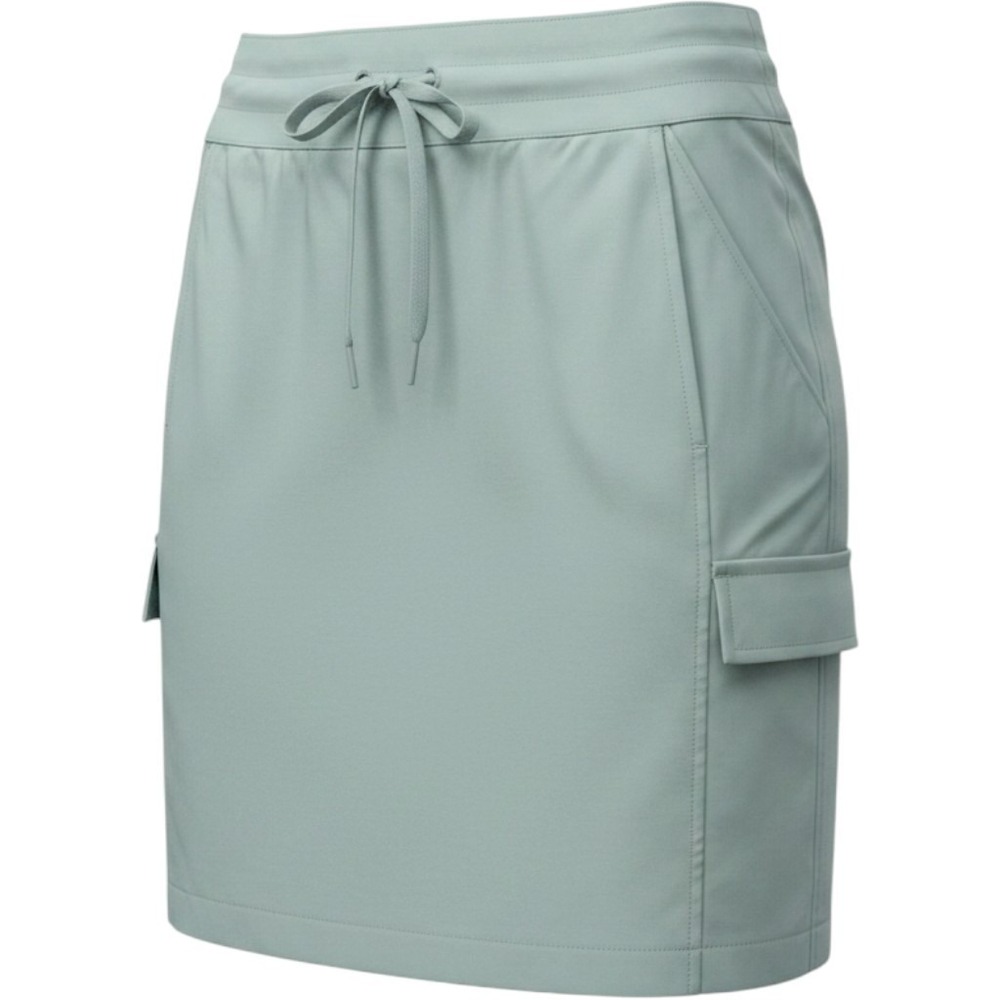 Athletic Cargo Skort Sage Green Drawstring Waist Activewear Skort with Pockets
